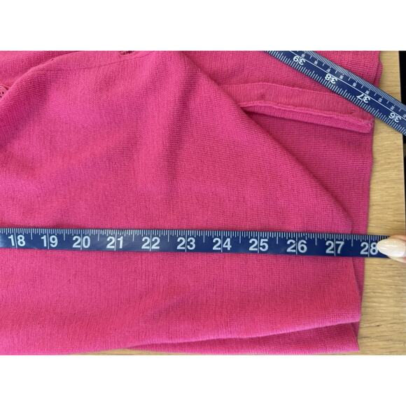 J. Crew Barbie Pink 100% Merino Wool Cardigan Sweater Size XL 2365 - Picture 6 of 8